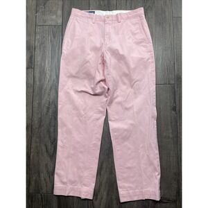 Polo Ralph Lauren Preston Pants Mens 32x30 Pink Chino Tapered Casual Preppy Logo